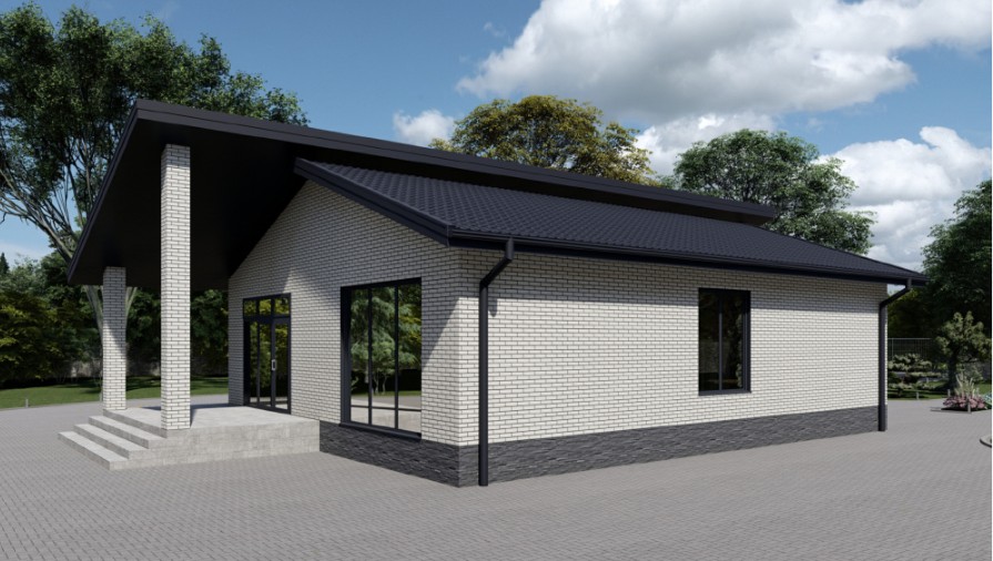 Сейчас строим в Крыму, в поселке Приморском, дома 93м2