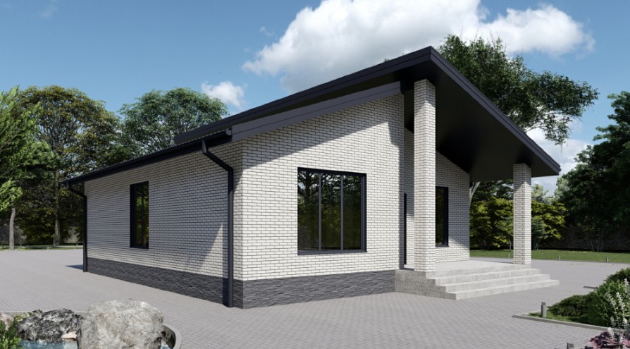 Сейчас строим в Крыму, в поселке Приморском, дома 93м2