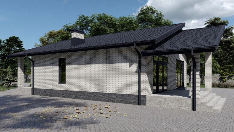 Сейчас строим в Крыму, в поселке Приморском, дома 93м2