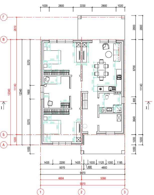 Сейчас строим в Крыму, в поселке Приморском, дома 93м2